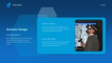 Templat PowerPoint & Tema Google Slides Perundingan Teknologi Gaya Perniagaan Biru