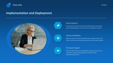 Templat PowerPoint & Tema Google Slides Perundingan Teknologi Gaya Perniagaan Biru