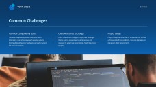 Templat PowerPoint & Tema Google Slides Perundingan Teknologi Gaya Perniagaan Biru