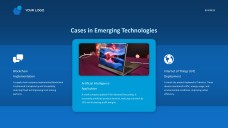 Templat PowerPoint & Tema Google Slides Perundingan Teknologi Gaya Perniagaan Biru