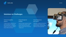 Templat PowerPoint & Tema Google Slides Perundingan Teknologi Gaya Perniagaan Biru