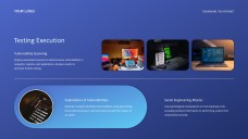 Plantilla PPT de Hacking Ético de Ciberseguridad Azul con Elegantes Iconos 3D