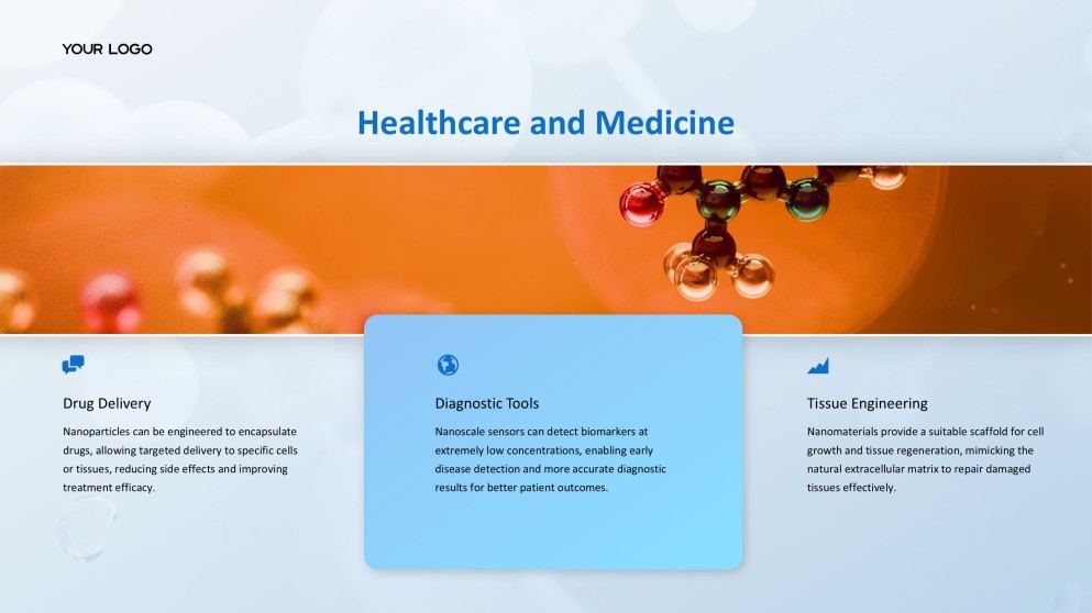 Persembahan PPT Nanoteknologi 3D Berteknologi Tinggi Biru Muda untuk Pelajar dan Guru