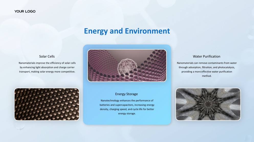 Persembahan PPT Nanoteknologi 3D Berteknologi Tinggi Biru Muda untuk Pelajar dan Guru