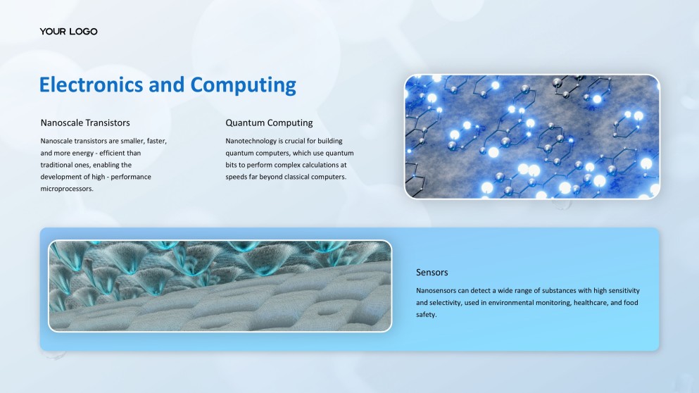 Persembahan PPT Nanoteknologi 3D Berteknologi Tinggi Biru Muda untuk Pelajar dan Guru