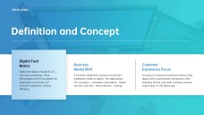 ブルークリーンテックミニマリストデジタルトランスフォーメーションPPTテンプレート