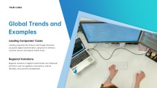 ブルークリーンテックミニマリストデジタルトランスフォーメーションPPTテンプレート