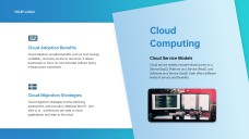 ブルークリーンテックミニマリストデジタルトランスフォーメーションPPTテンプレート