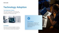 ブルークリーンテックミニマリストデジタルトランスフォーメーションPPTテンプレート