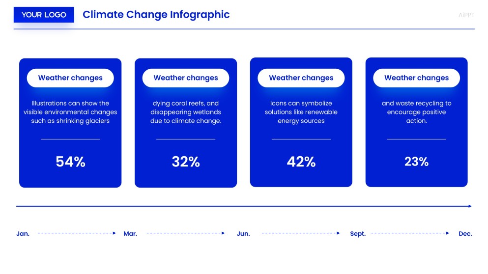 Blue Minimalist Climate Change Infographic Templates