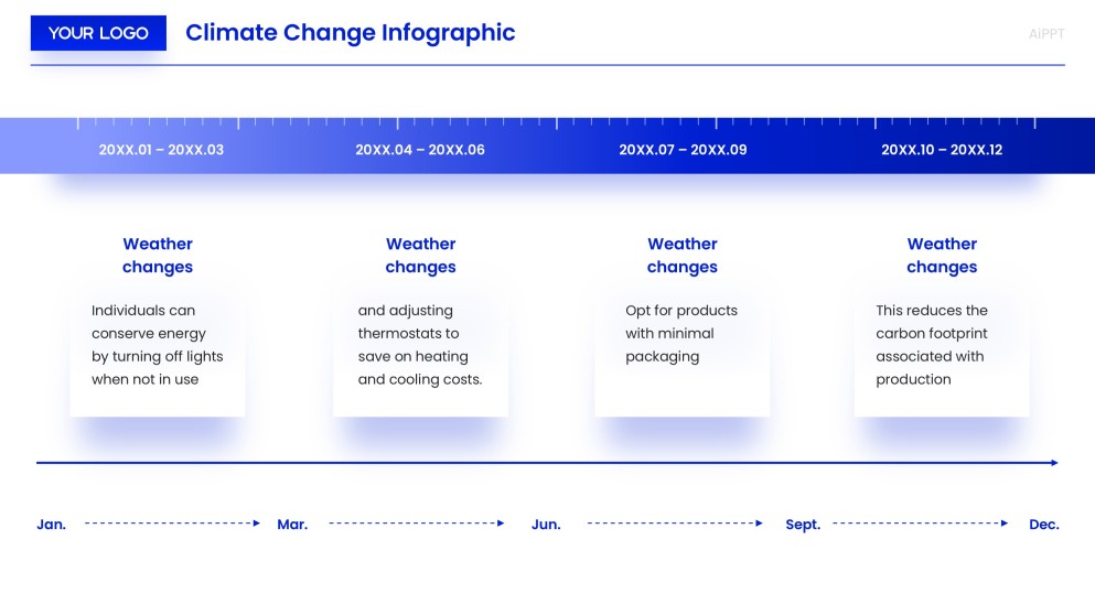 Blue Minimalist Climate Change Infographic Templates