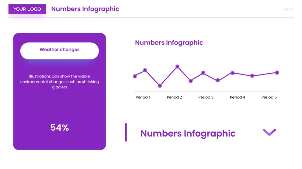 Templat Infografik Minimalis Ungu Mengikut Nombor