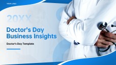 Templat PPT Hari Doktor Biru Muda untuk PPT