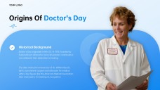 Templat PPT Hari Doktor Biru Muda untuk PPT