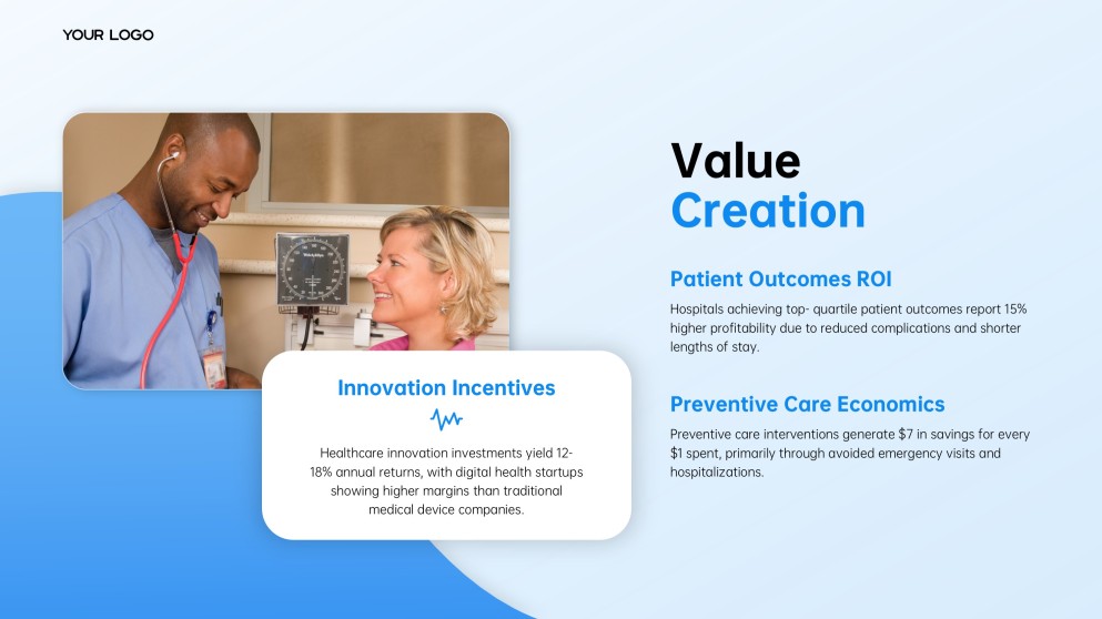 Templat PPT Hari Doktor Biru Muda untuk PPT