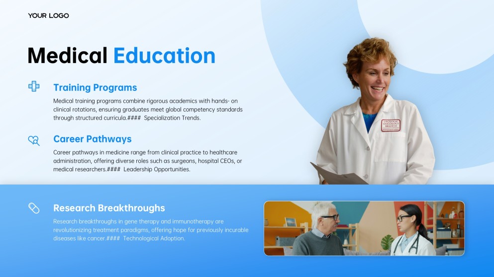 Templat PPT Hari Doktor Biru Muda untuk PPT