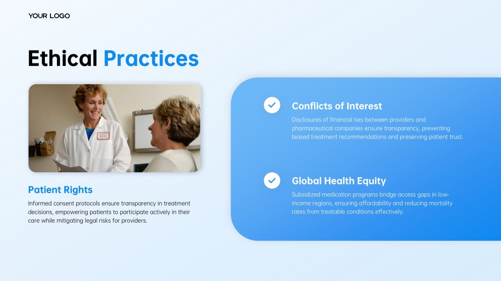 Templat PPT Hari Doktor Biru Muda untuk PPT