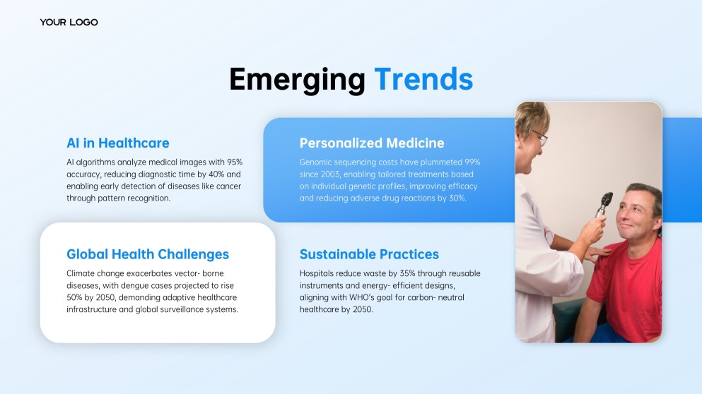 Templat PPT Hari Doktor Biru Muda untuk PPT