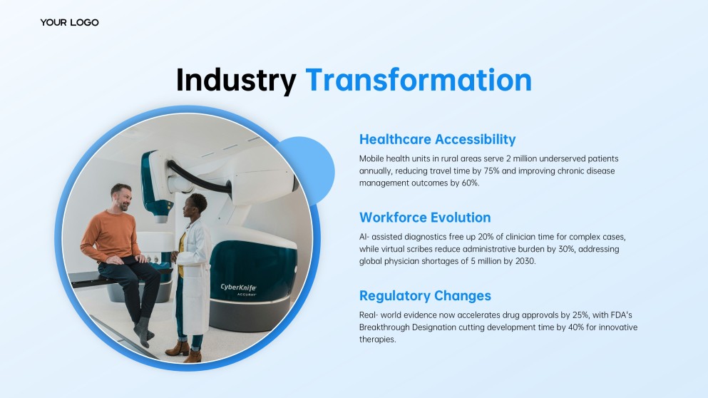 Templat PPT Hari Doktor Biru Muda untuk PPT