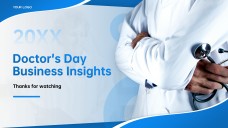 Templat PPT Hari Doktor Biru Muda untuk PPT