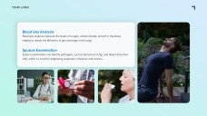 เทมเพลตพาวเวอร์พอยต์ระบบทางเดินหายใจสีน้ำเงิน-เขียวแบบมินิมอล