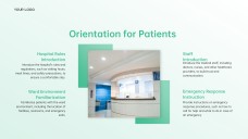 เทมเพลตพาวเวอร์พอยต์การรับและจำหน่ายผู้ป่วยโรงพยาบาลคลินิกสีเขียวอ่อน