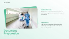 เทมเพลตพาวเวอร์พอยต์การรับและจำหน่ายผู้ป่วยโรงพยาบาลคลินิกสีเขียวอ่อน