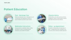 เทมเพลตพาวเวอร์พอยต์การรับและจำหน่ายผู้ป่วยโรงพยาบาลคลินิกสีเขียวอ่อน