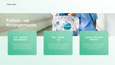 เทมเพลตพาวเวอร์พอยต์การรับและจำหน่ายผู้ป่วยโรงพยาบาลคลินิกสีเขียวอ่อน