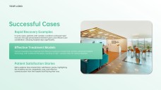 เทมเพลตพาวเวอร์พอยต์การรับและจำหน่ายผู้ป่วยโรงพยาบาลคลินิกสีเขียวอ่อน