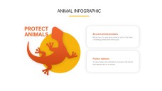 Orange and Yellow Animal Infographics in Silhouette Style