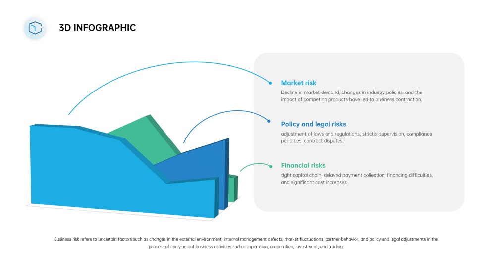 Blue and Green Creative 3D infographics