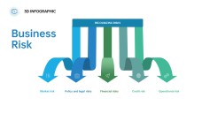 Blue and Green Creative 3D infographics