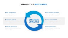 Infográficos Blue Arrow para PowerPoint e Google Slides