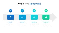 Infográficos Blue Arrow para PowerPoint e Google Slides