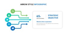 Infográficos Blue Arrow para PowerPoint e Google Slides