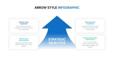 Infográficos Blue Arrow para PowerPoint e Google Slides