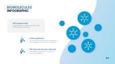 Infográficos Minimalistas Azuis de Biomoléculas para PPT
