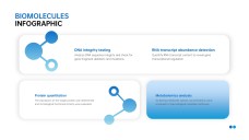Infográficos Minimalistas Azuis de Biomoléculas para PPT