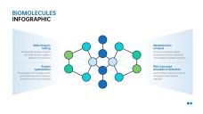 Infográficos Minimalistas Azuis de Biomoléculas para PPT