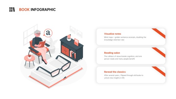 Orange Cute Book Infographic Templates