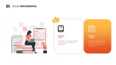 Orange Cute Book Infographic Templates
