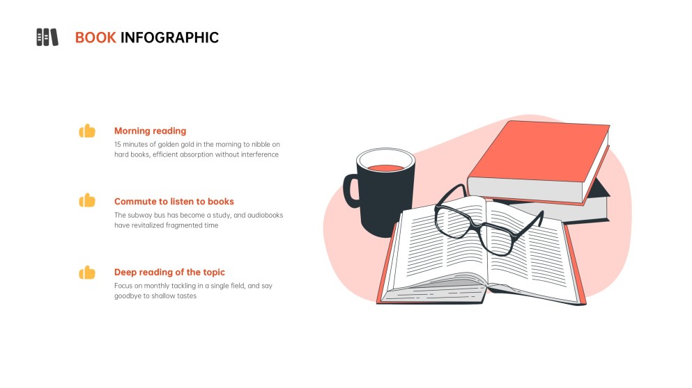 Orange Cute Book Infographic Templates