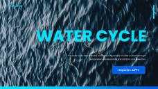 Blue Minimalist Water Cycle Presentation Template
