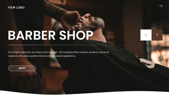 Brown High-End Barber Shop Business Plan Template