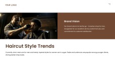 Brown High-End Barber Shop Business Plan Template