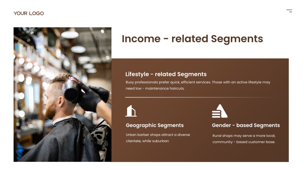 Brown High-End Barber Shop Business Plan Template