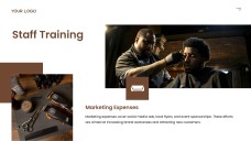 Brown High-End Barber Shop Business Plan Template