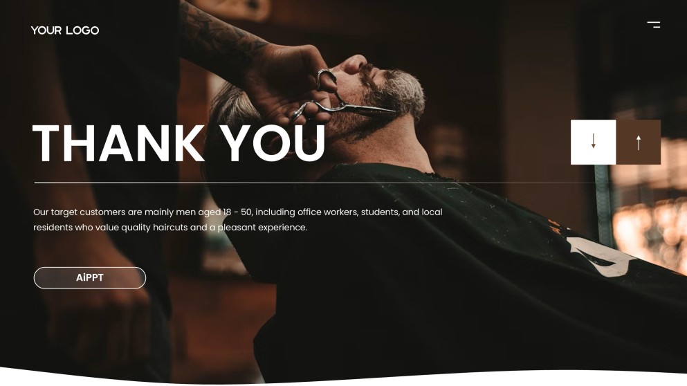 Brown High-End Barber Shop Business Plan Template