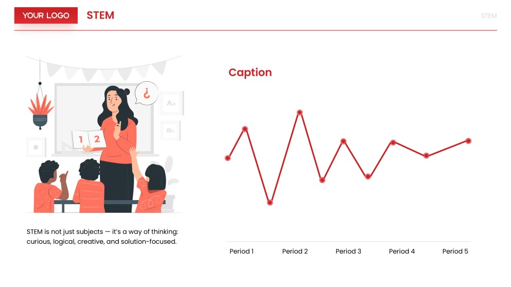 Red Cartoon STEM Infographic Templates